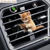 Car Air Outlet Adorable Cat Design Aromatherapy Air Freshener Clip Low-key Elegant Auto Accessory for Office Workers