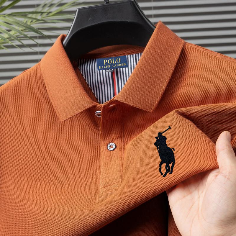 

Polo Ralph Lauren Летняя мужская новая вышивка пони однотонная чистый хлопок свободная деловая повседневная рубашка поло L