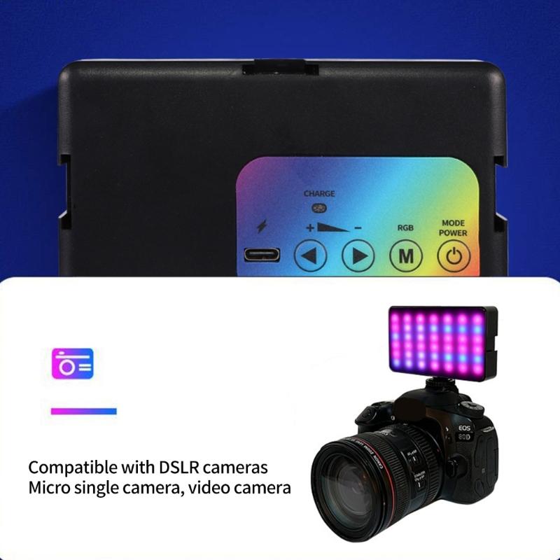 Handy-Licht LED Dimmbares Selfie-Licht für Handy und Kamera mit 1800mAh Akku 3 Lichtmodi für Fotografie Video
