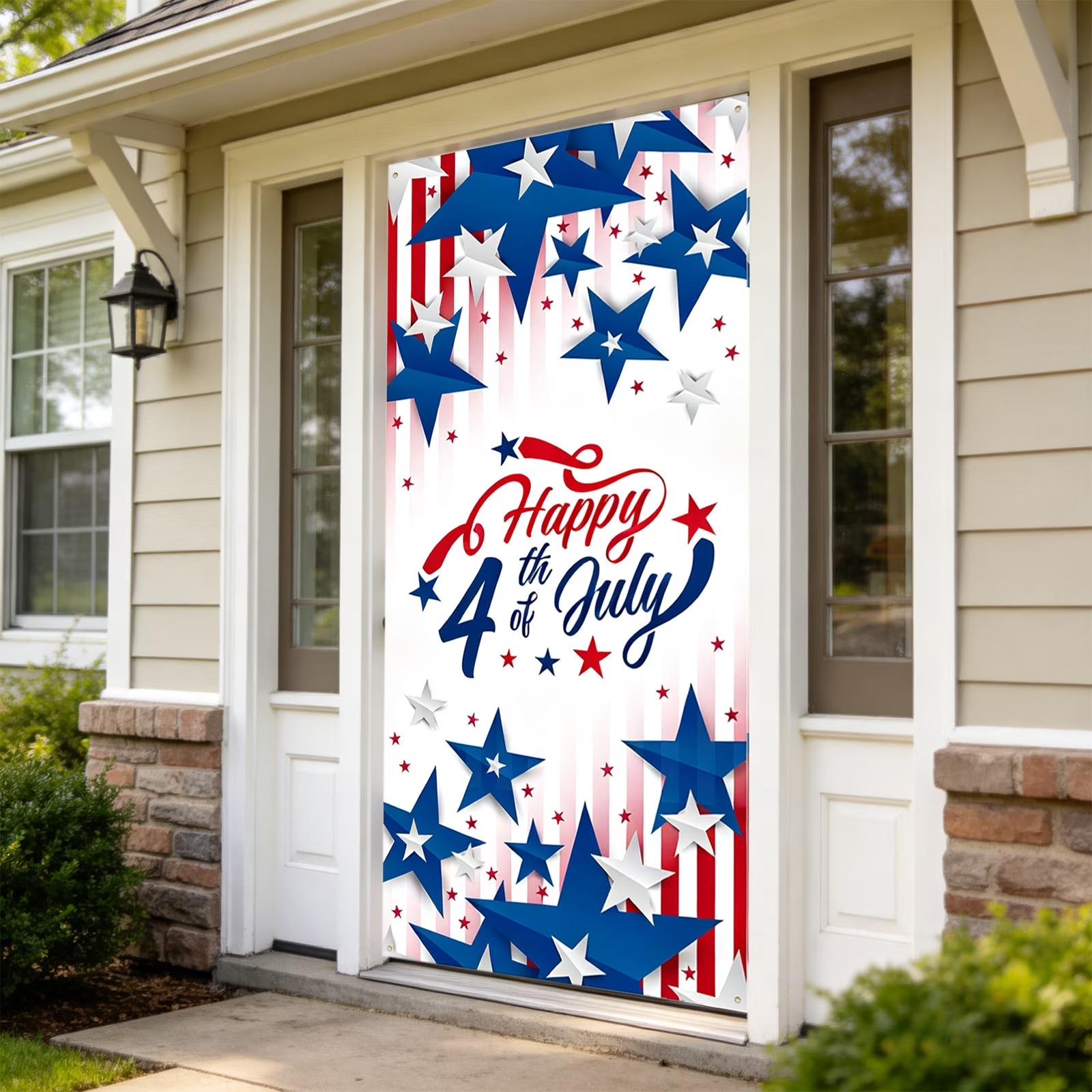 

2D Independence Day Decoration Door Banner Party Supplies Decoration Banner One Size
