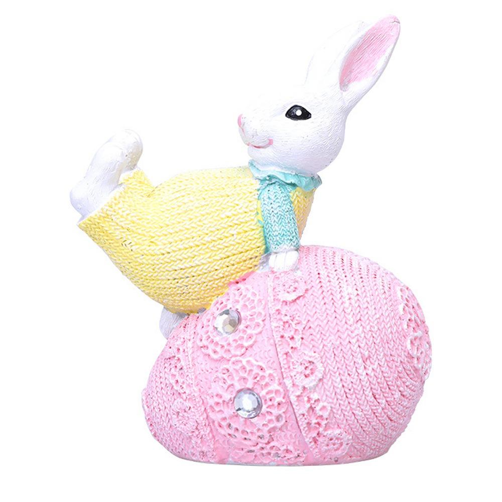 

Милая статуэтка кролика, обнимающего яйцо, смола, поделки, кролик, настольное украшение, книжная полка, шкаф Style 5