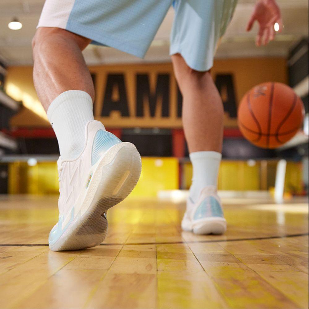 Scarpe da Pallacanestro 361 BIG3 4.0 Quick Pro Uomo Basse 361 Degrees Bianco/Blu Ghiaccio 672411115F-1
