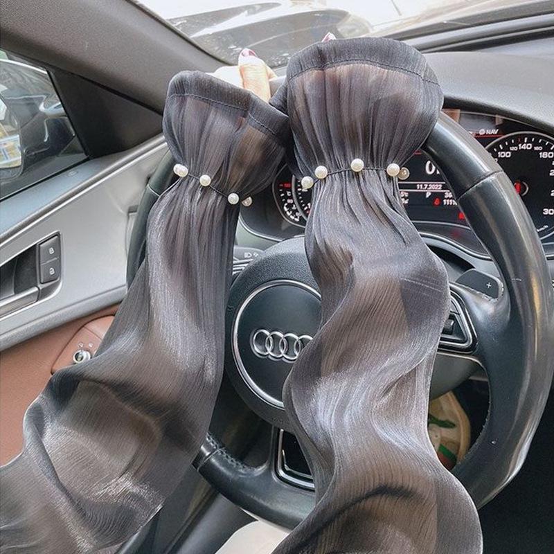 Fashion 8 Pearl Light Silk Summer Sunscreen Sleeves: Breathable, Loose Ice Silk Arm Covers for Women