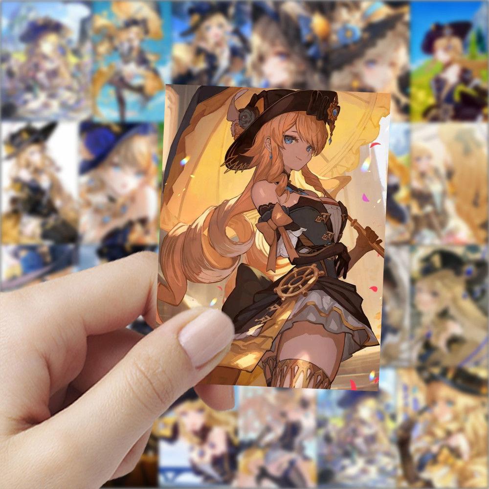 63 Pieces of Genshin Impact Navia-themed Peripheral Stickers for Decorating Mobile Phones and Waterproof Decals