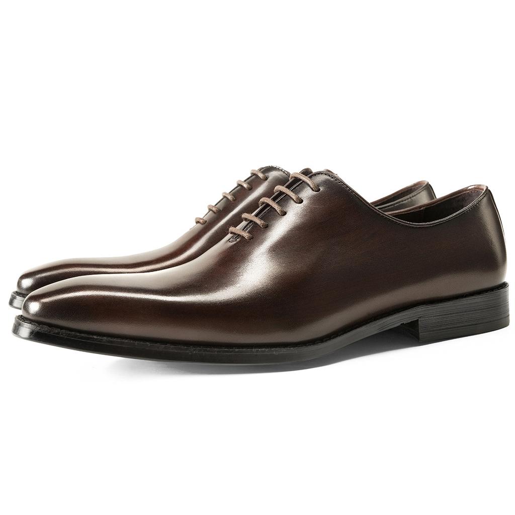 Fashion Men's Handmade Leather Oxford Shoes Formal British Style Wedding Party Footwear Comfortable Breathable Classic Men's Footgear