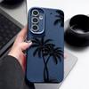 Coconut Tree Pattern TPU Soft Slim Case For Samsung S25 S24 FE S23 Ultra S22 S21 A16 A56 A36 A55 A15 Leather Texture Shockproof Matte Phone Cover