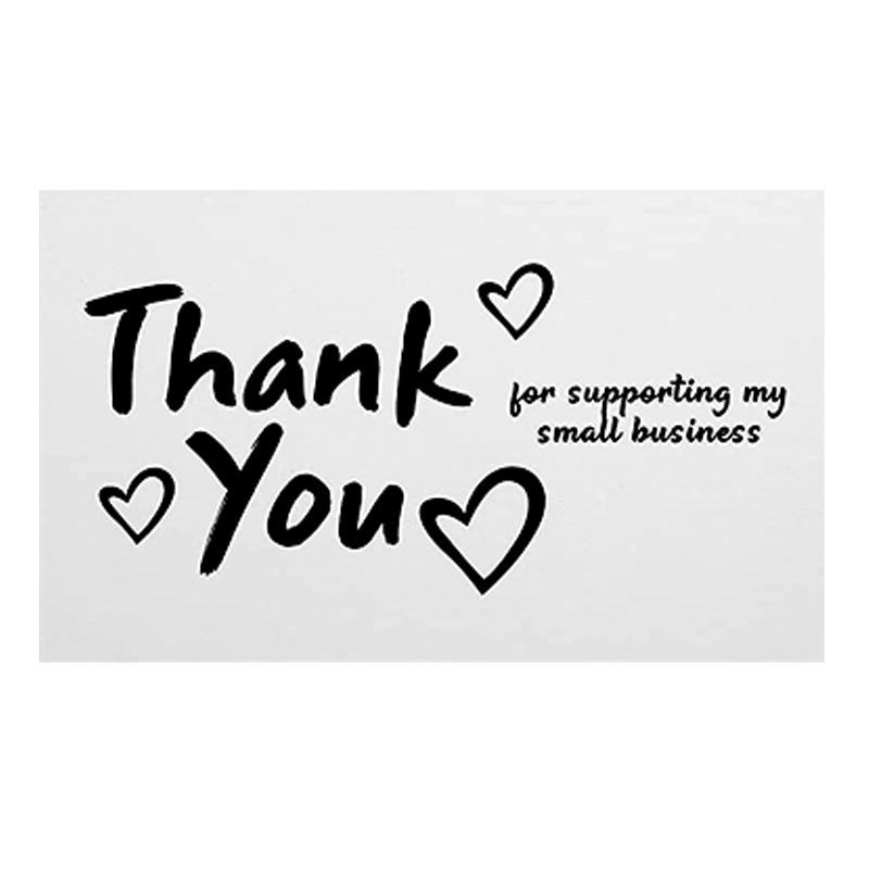 Pink 'Thank You' Cards - 50 Sheets/Pack for Gift Boxes, Decorations, and Postcards
