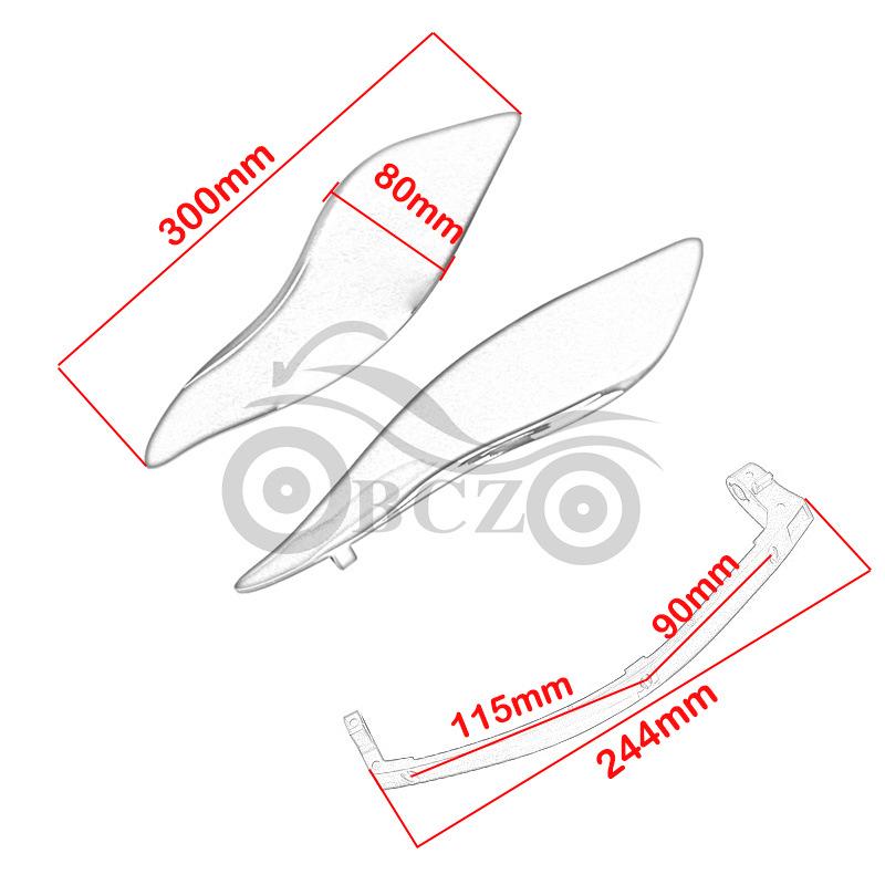 Harley Glide Motorcycle Side Wings Fairing Windshield
