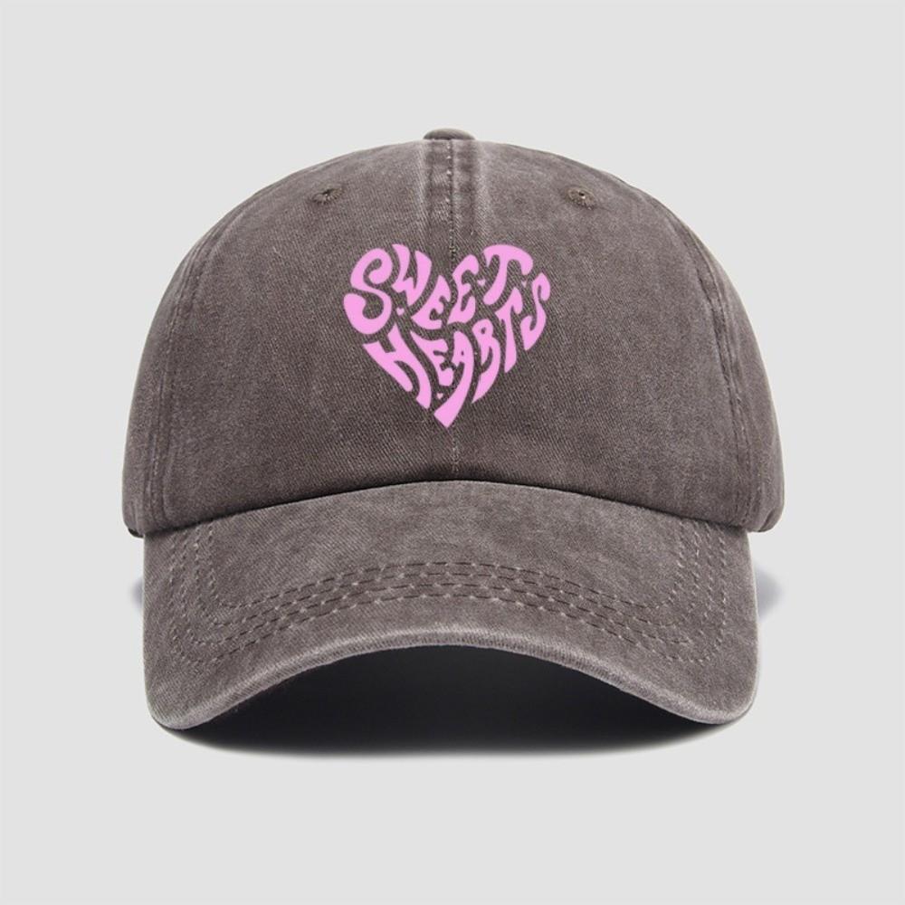 

Sweet Heart Printed Visor Baseball Cap Baseball Hats For Man Women Hiking Fishing Vacation кофейный