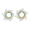 Silver Needle Niche Fashion Rhinestone Geometric Stud Earrings: Light Luxury, High-End Feel, Exaggerated Design for Women.
