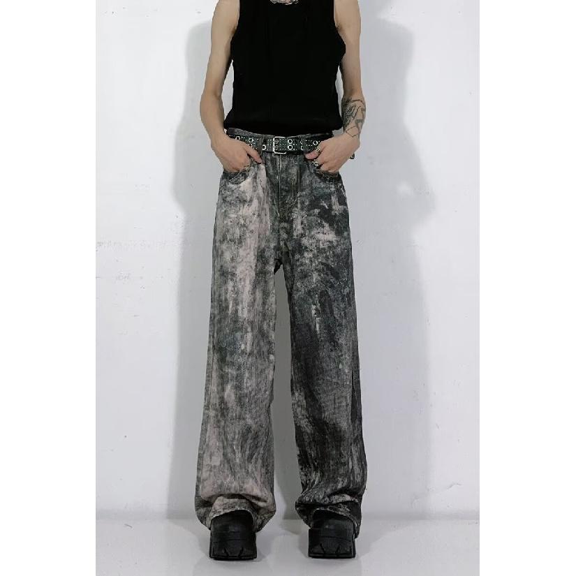 

Свободные повседневные брюки мужские корейские модные универсальные брюки широкие брюки длиной до пола L