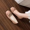 2025 Fall Chunky Heel Square Toe Bow Mary Jane Women’s Slip-On Shoes