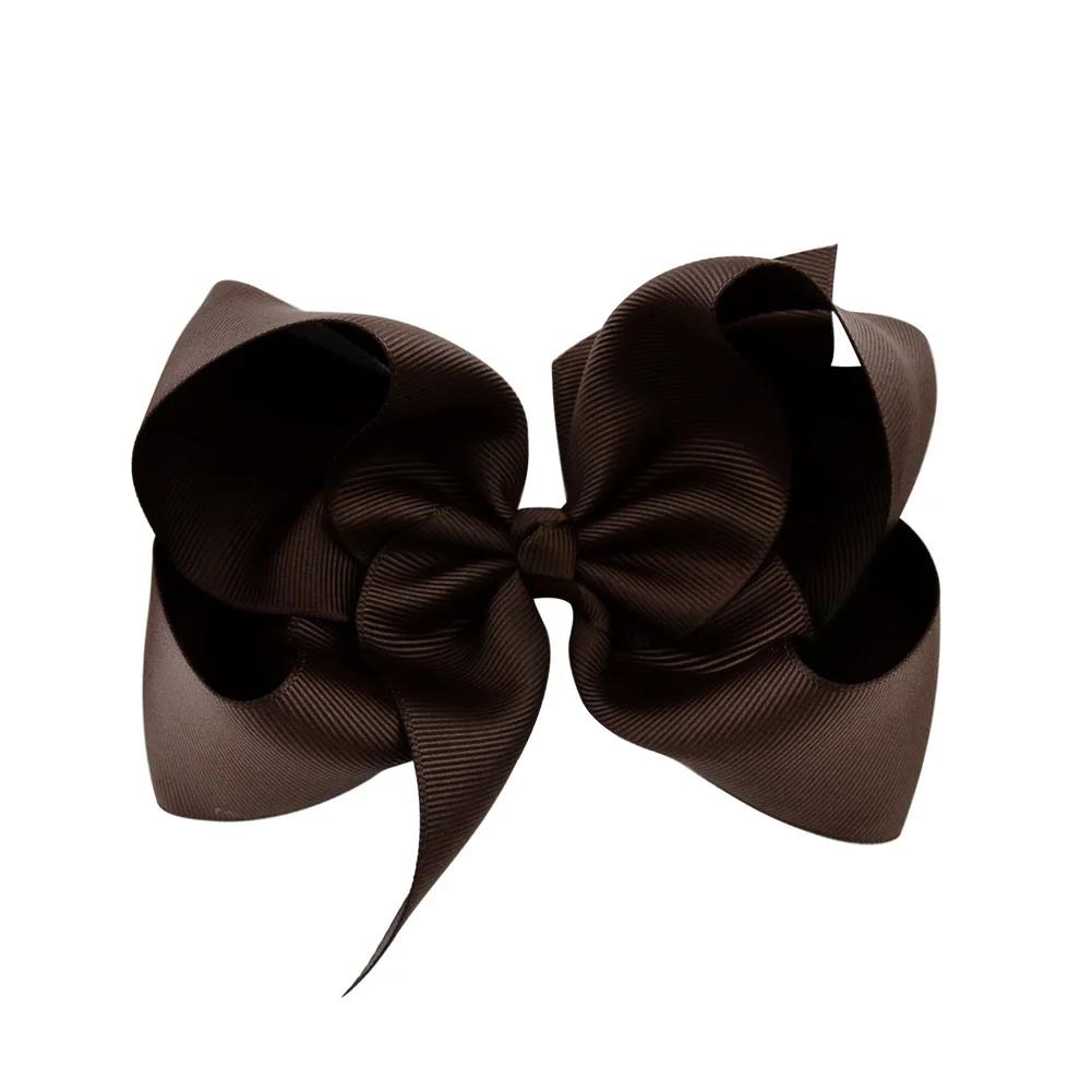 BABY BOWS 1Pcs 6inch Solid Colors Grosgrain Ribbon Hair Clips for Girls Large Hairpins Boutique Barrettes Kids Hair Accessories