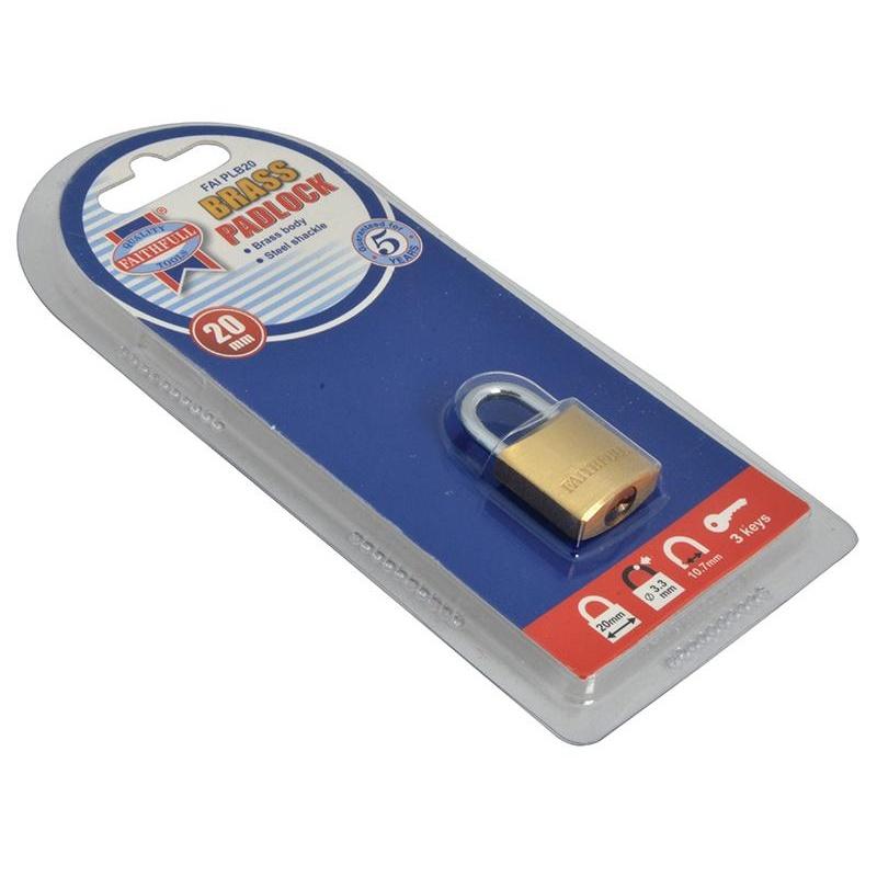 Faithfull Brass Padlock