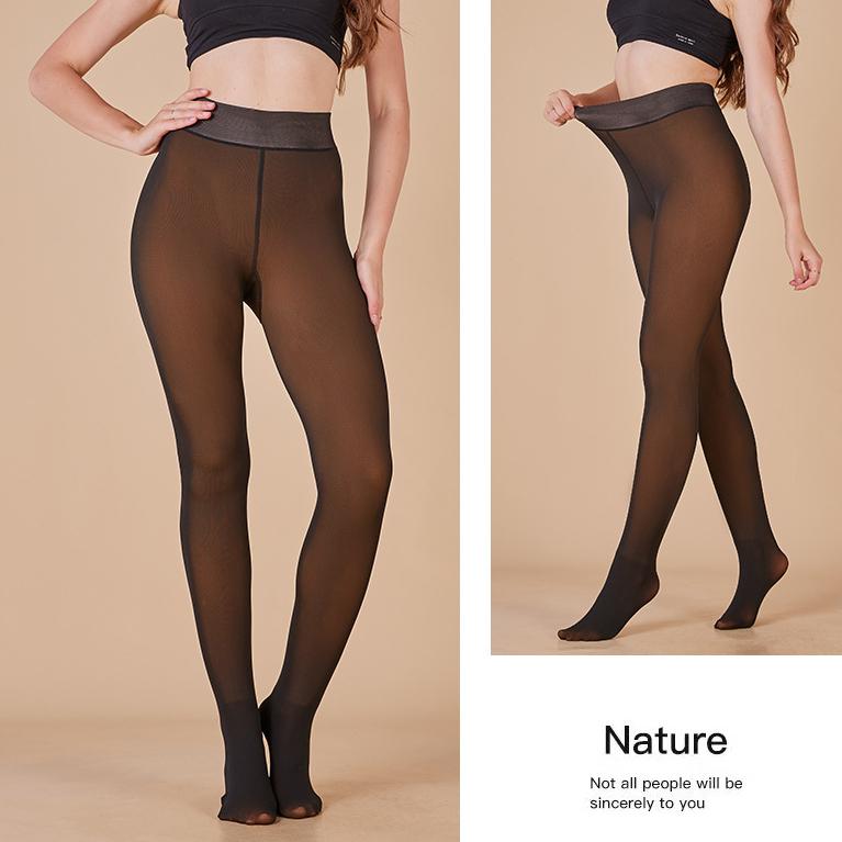 High Quality Genuine Skin Penetrating Leggings with Thick Fleece and Pantyhose for Women In Autumn and Winter