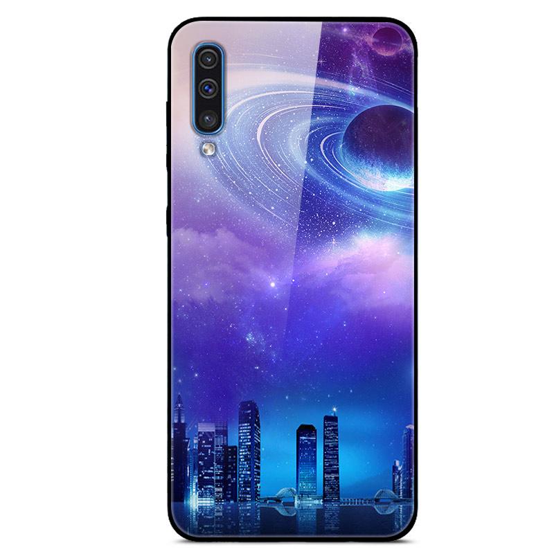 For Samsung A50 Case A51 Tempered Glass Planet Space Cover Glass Back Case for Samsung Galaxy A50S A51 A50 A 50 Fundas Coque