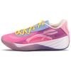 Puma All-Pro Nitro Unexpected Cushioning Slip-Resistant Durable Breathable Low-Top Basketball Shoes Unisex sneaker Blue Pink 310492-01