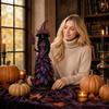 Witch Statue Decorative Figurine for Home Shelf Display