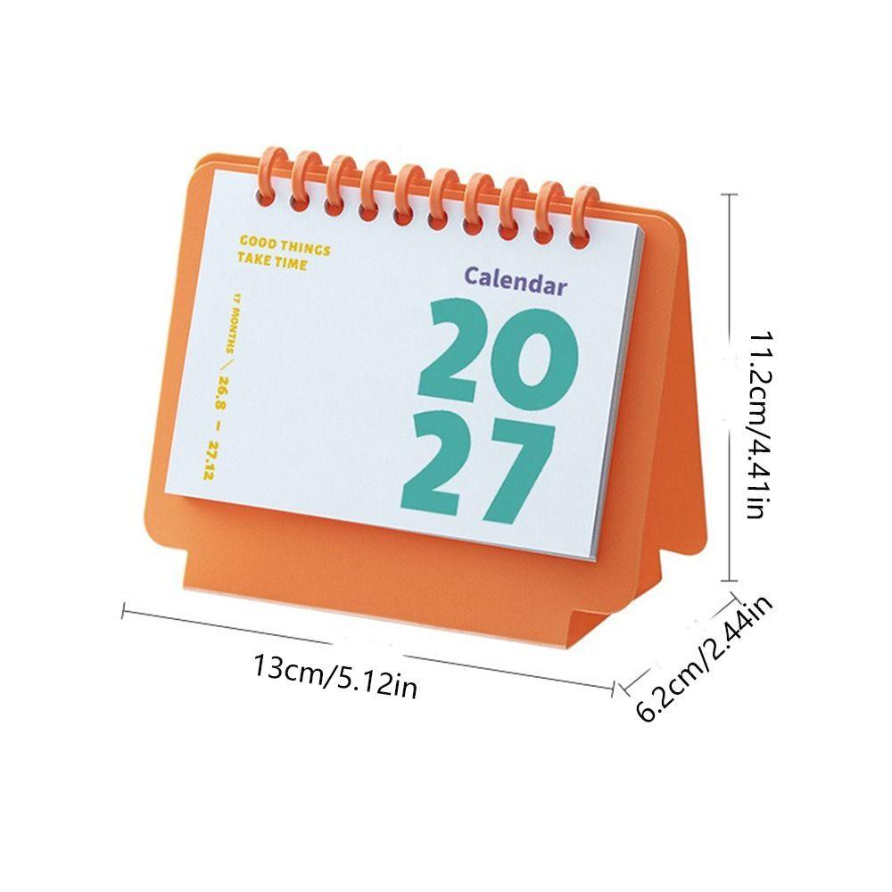 Spiral Binding 1117 Mini Desk Calendar Coil Calendar Creative Desktop Calendar Portable Daily Planning Calendar Agenda Planner