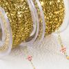 1Meter Stainless Steel Gold Color Flat Oval Filled Cable Chain for DIY Necklace Making Jewelry Making Findings Bracelet Supplies