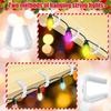 Christmas Light Hanger Hooks Plastic Light Clips 1 5/8 Inch Fascia Boards Clips Weatherproof Plastic Outdoor Holiday Light Clip