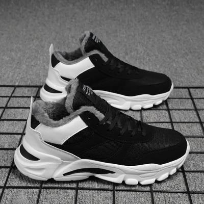Herrenschuhe Sneaker Mokassin 2025 Neue Winterschuhe Warmes Fellfutter Leichte Freizeitschuhe Herren Walking Schuhe Männlich