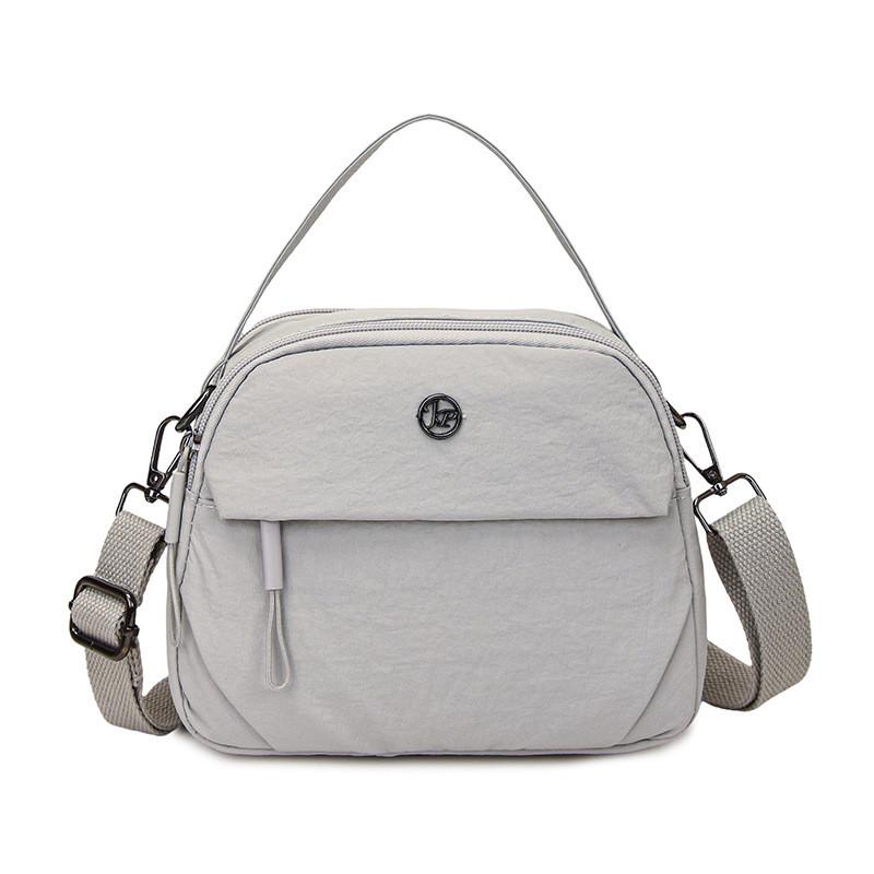 Nylon Handheld Bag With Zipper Closure For Daily Urban Use