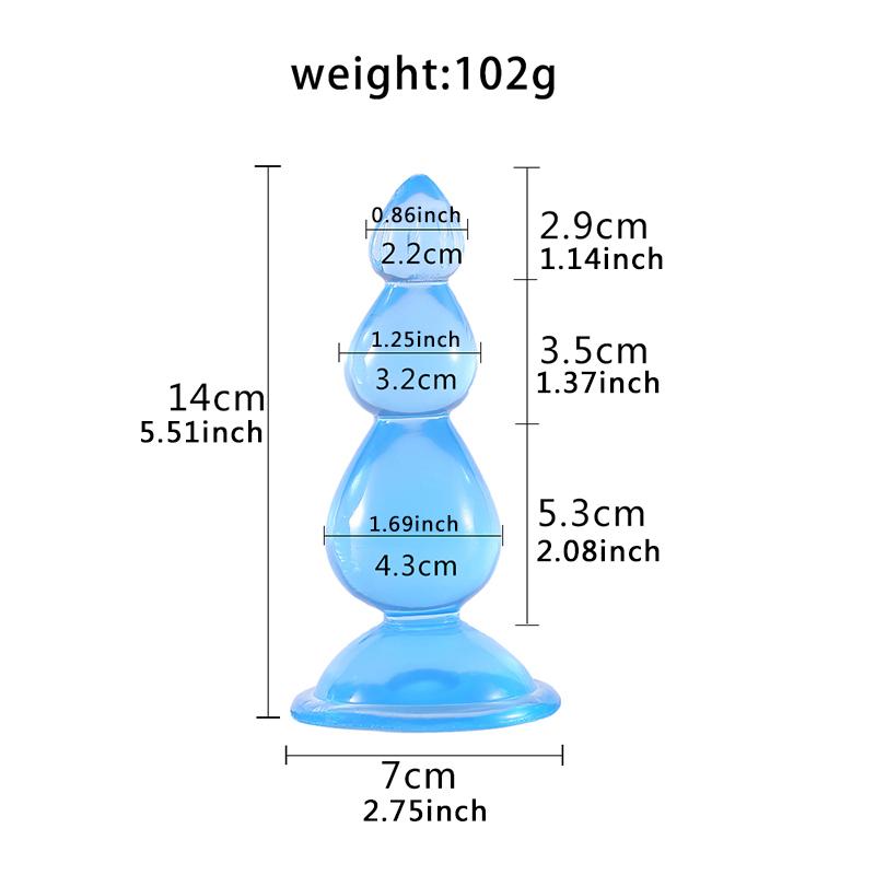 Female Size S/M/L Pull Beads Butthole And Vaginal Use Multicolor Healthy Soft Gel Suction Cup For Women Big Dick Sex Toys