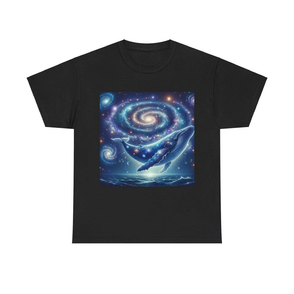 Unisex Adult T Shirt Celestial Whale Cosmic Art Print 3XL