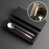 Korean Hunminjeongeum 24K Gold Plated Sujeo Set | STS304 Stainless Steel Spoon & Chopsticks 1-Person Gift Box
