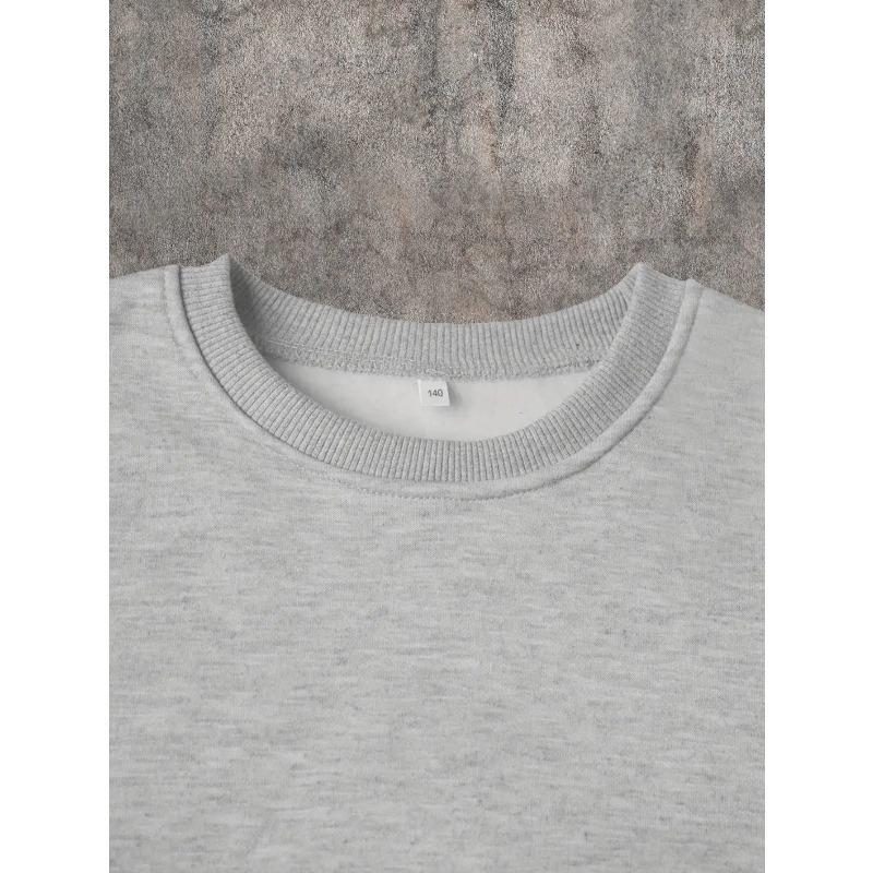 European Sizes Exquisite Kid Fashion Sweatshirt, Comfortable Kids' Round Neck Sweater, Casual All-Match Trendy Individual Student Print Top