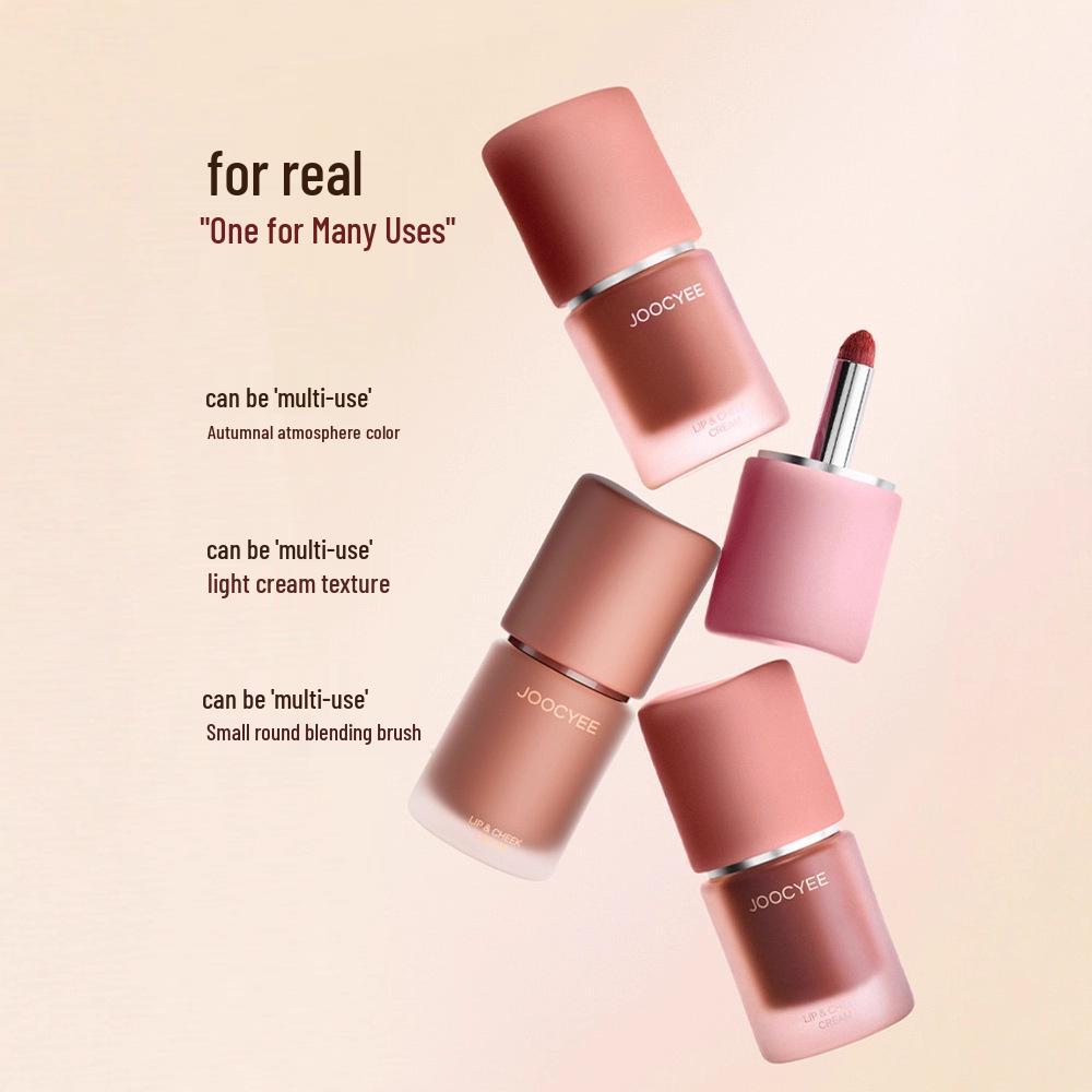Joocyee Yeast Velvet Lip & Cheek Cream Glaze with Highlighting Blush