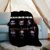 1pc Rammstein3 Theme Blanket - Digital Print, Polyester, Cozy for All Seasons, Perfect for Outdoor, Camping, and Travel