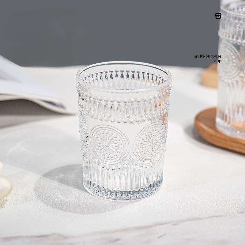 Sunflower Glass Breakfast Milk Coffee Beer Tea Water Cup Multi Functional Transparent Glass Cup Tooth Mug Lover Cuper Gift 1pcs