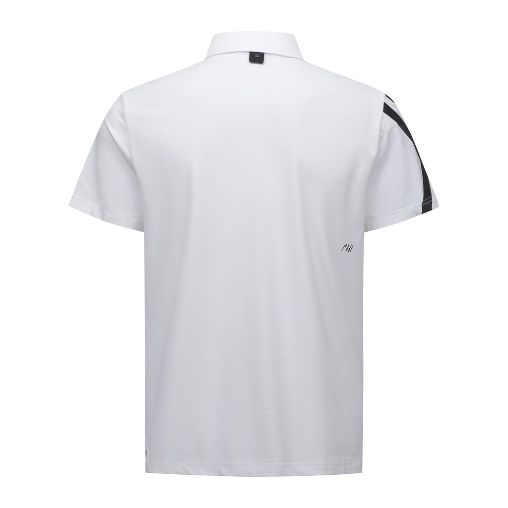 ANEW GOLF Men Sleeve Signature Logo T-Shirt_Wh