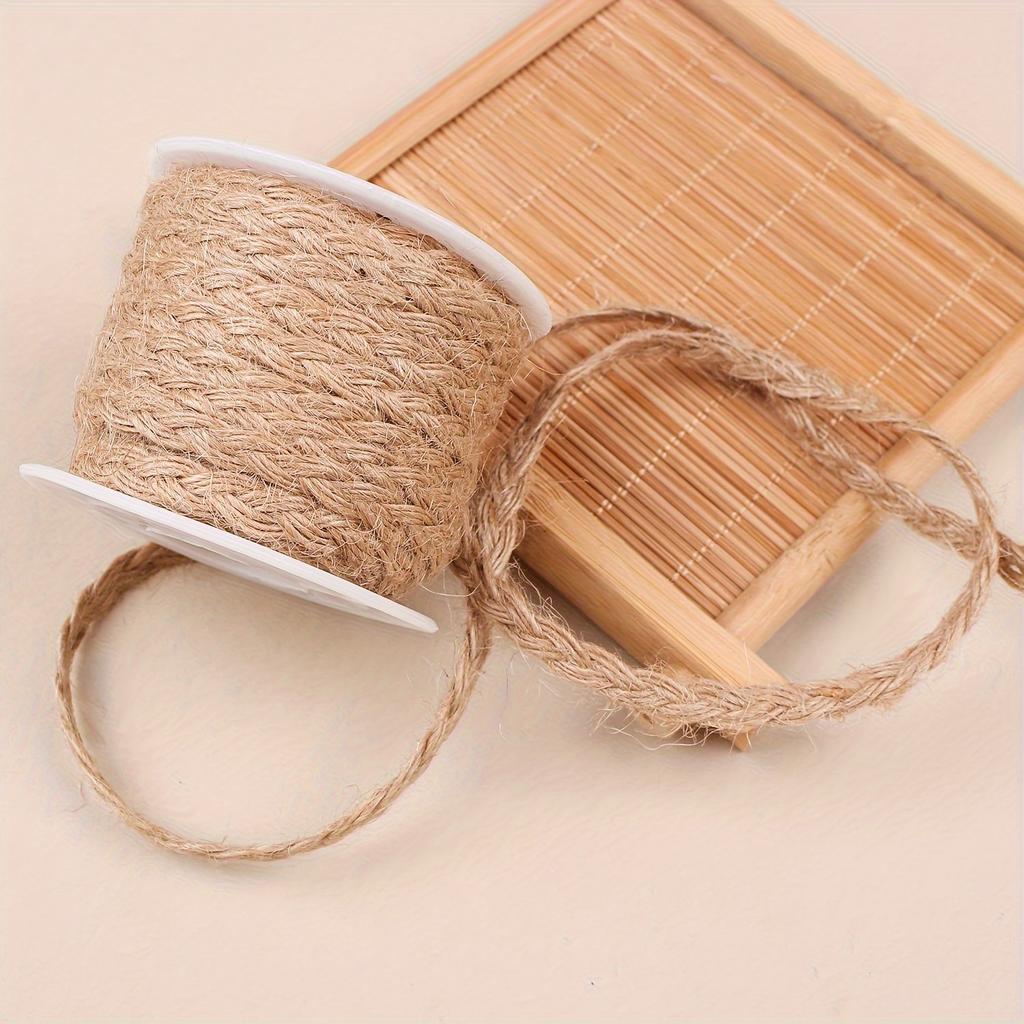 Khaki Geflochtenes Jute Garn - 5mm Dick, DIY Vintage Bastel Schnur für Geschenkverpackung & Bekleidungszubehör