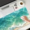 XL Beach Pattern Mouse Pad Anti-Slip Rubber Base Keyboard Desk Mat Stitched Edge Game Table Pad Office Home Computer Accessories