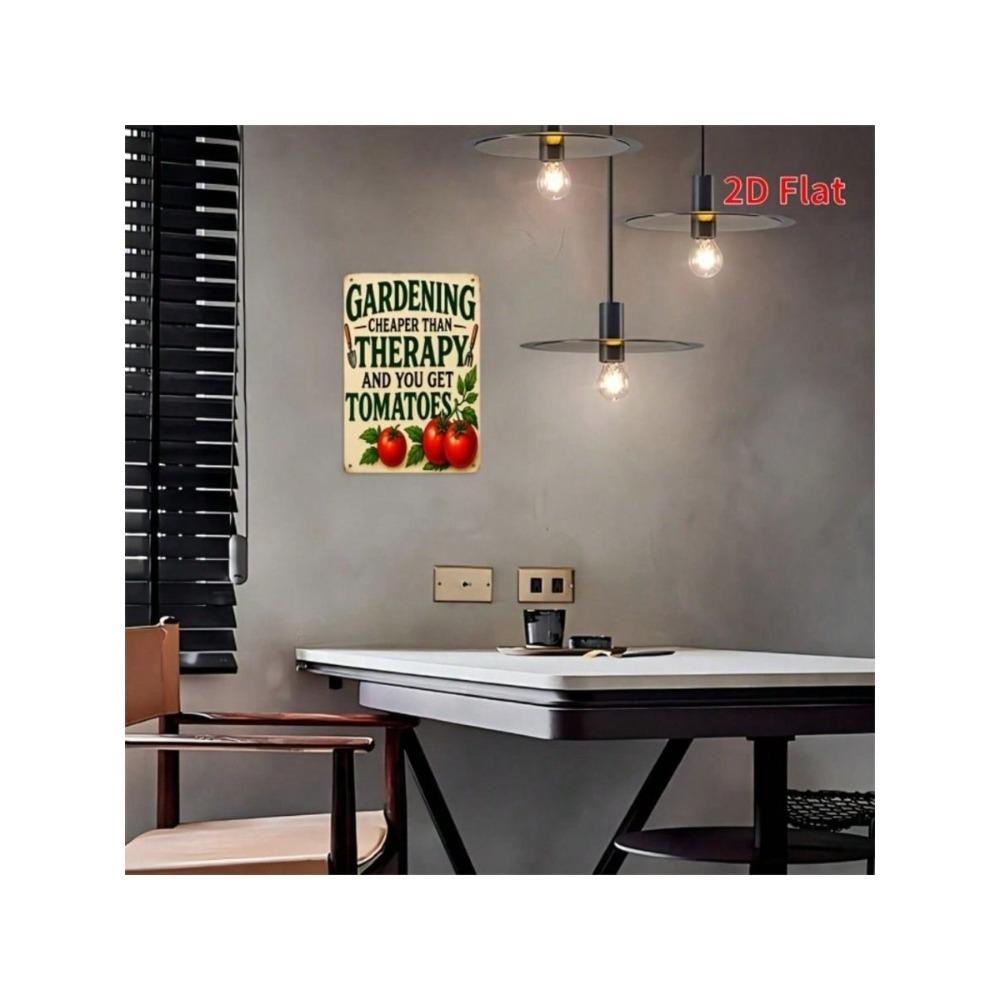 Vintage Metal Garden Tools Sign Wall Art Decor