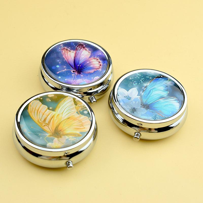 Metal Medicine Box Iris Pill Packaging Health Products Moisture Resistant Storage Case Personalized  Casket