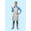 MaJiang Tiles Chef Apron 27 X 31 Inch Bamboos Dots Characters from 1 To 9 and Honors Mahjong Non-Pilling Bib Apron for BBQ Grilling Gardening with