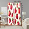 2 stuks, veelzijdige polyester transparante gordijnen voor huisdecoratie Charmante Waterverf Aardbei voor gebruik in slaapkamers en