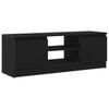 TV Cabinet Black Oak Effect 102x30x36 Cm Engineered Wood