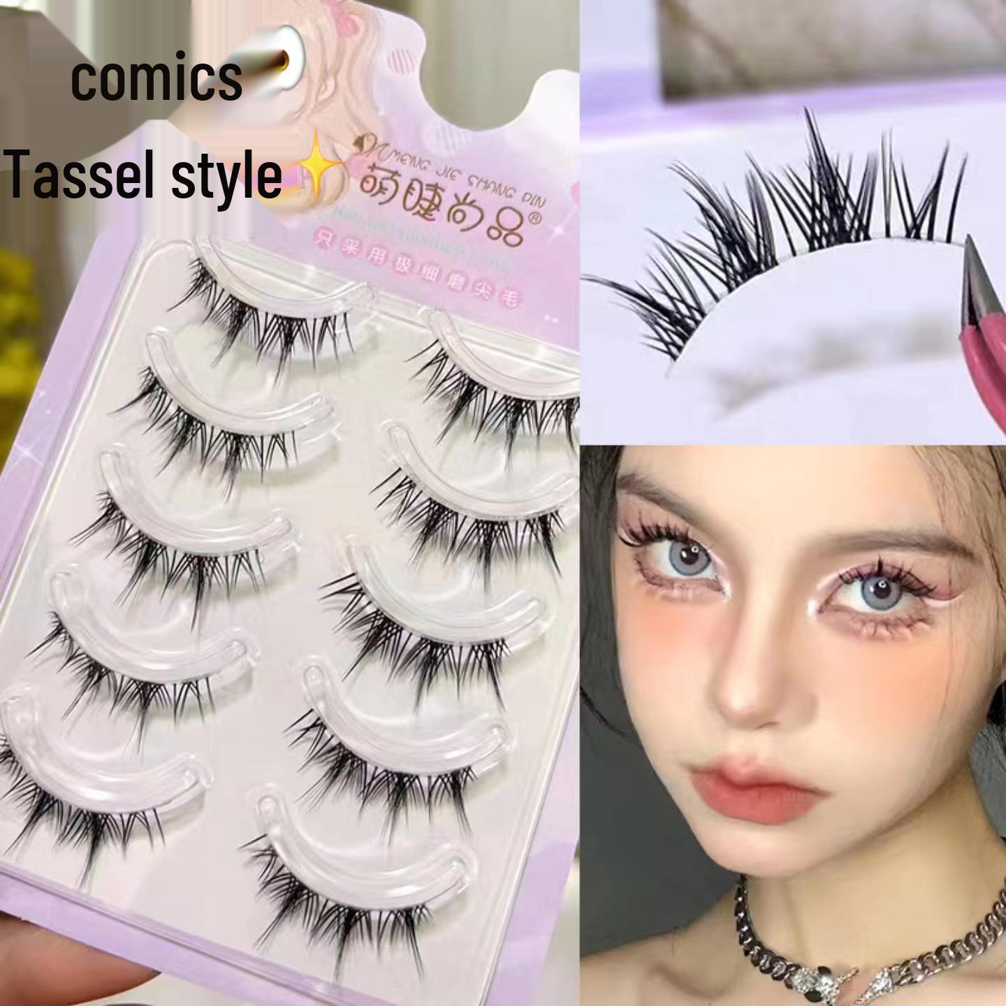 

Mengjie Shangpin Comic Tassel Natural Transparent False Eyelashes