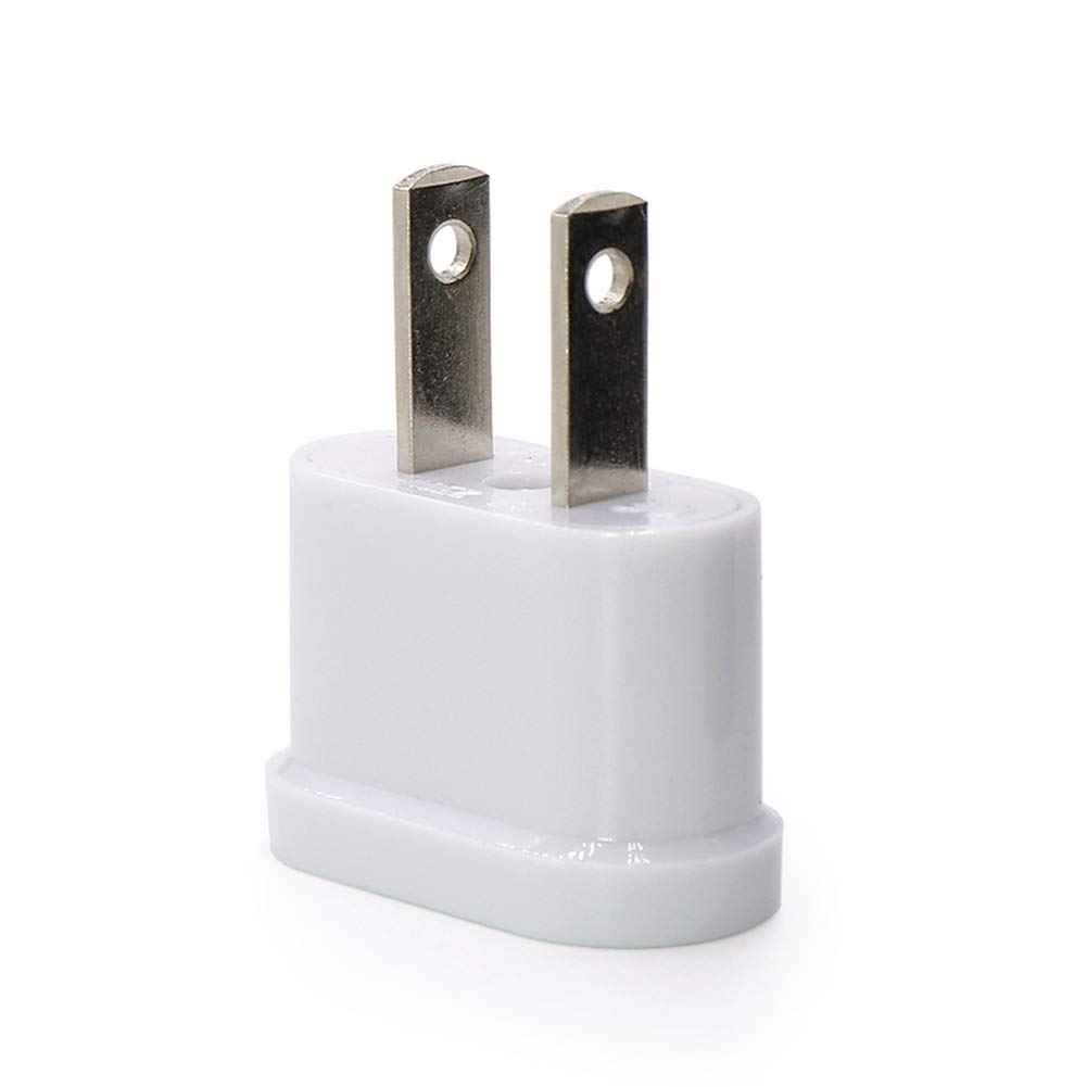 Lingzaling Domestic Conversion European Type To Japan Allows Use of Foreign Electrical Products In Set of 2 Plug, (SE/C) (A) Type, Japan, (White)