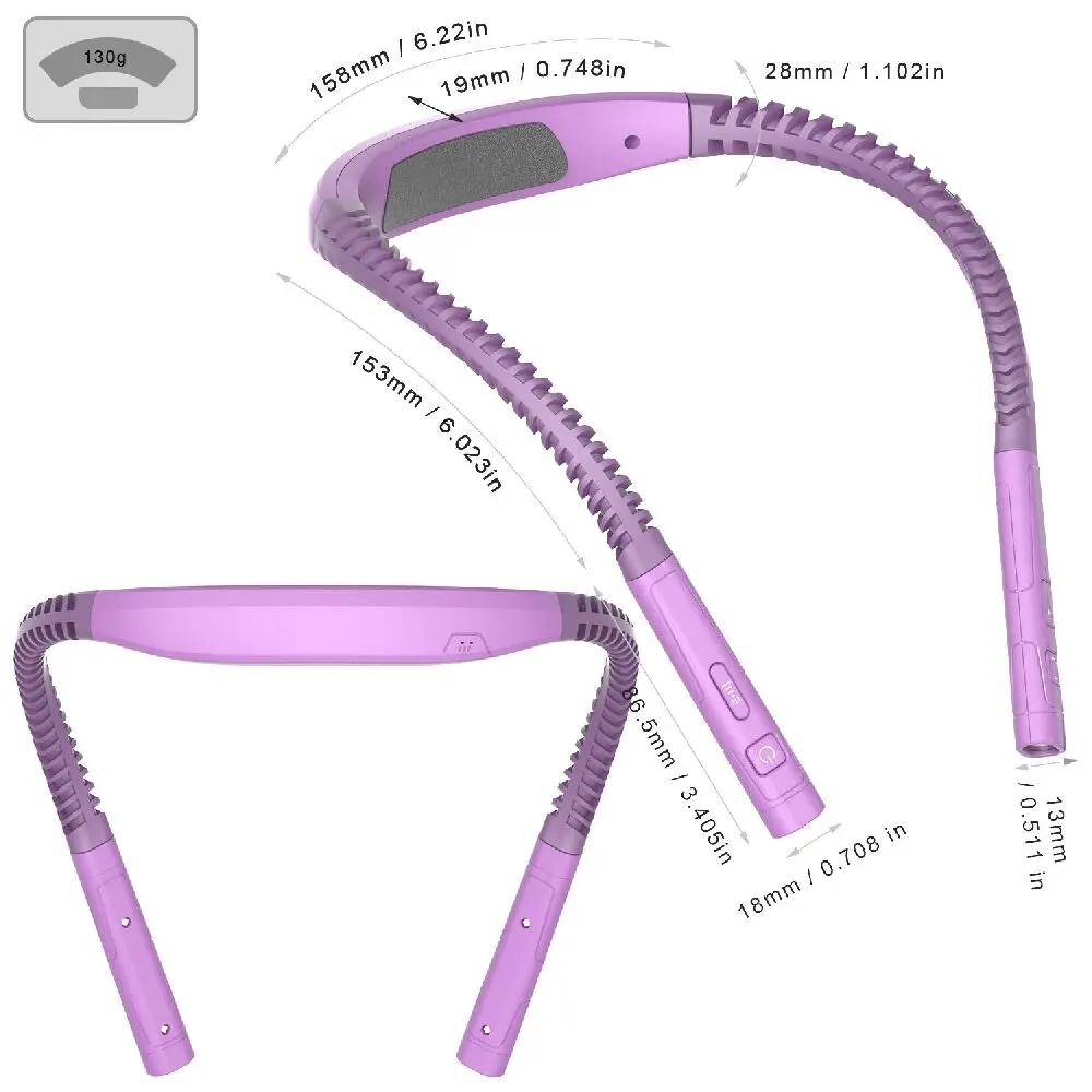 LED Nackenleselampe 3 Helligkeiten Buchlampe USB Wiederaufladbar Flexibler Arm Nackenleselampe Beleuchtung