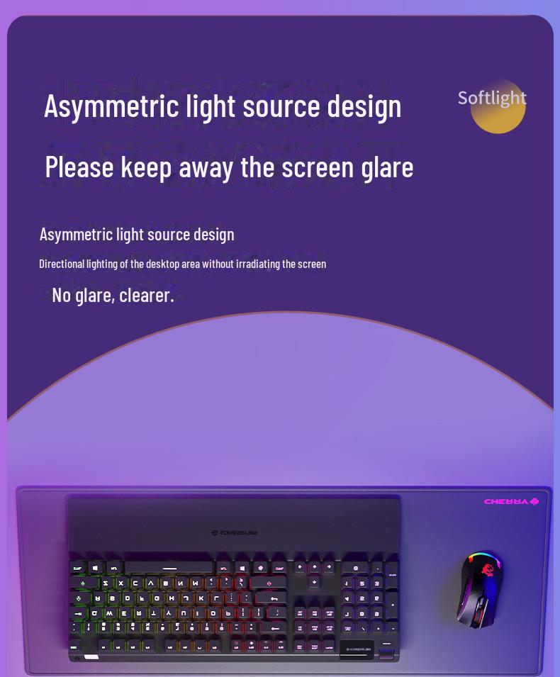 Asymmetrische LED-Augenschutz-Schreibtischlampe für Computerbildschirme