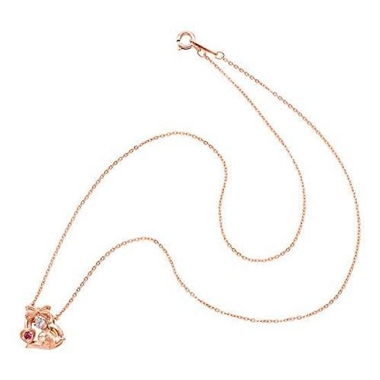 White Clover Kuromi Dancing Stone Necklace Heart Sanrio Pendant Pink SAKU-N052PG Women
