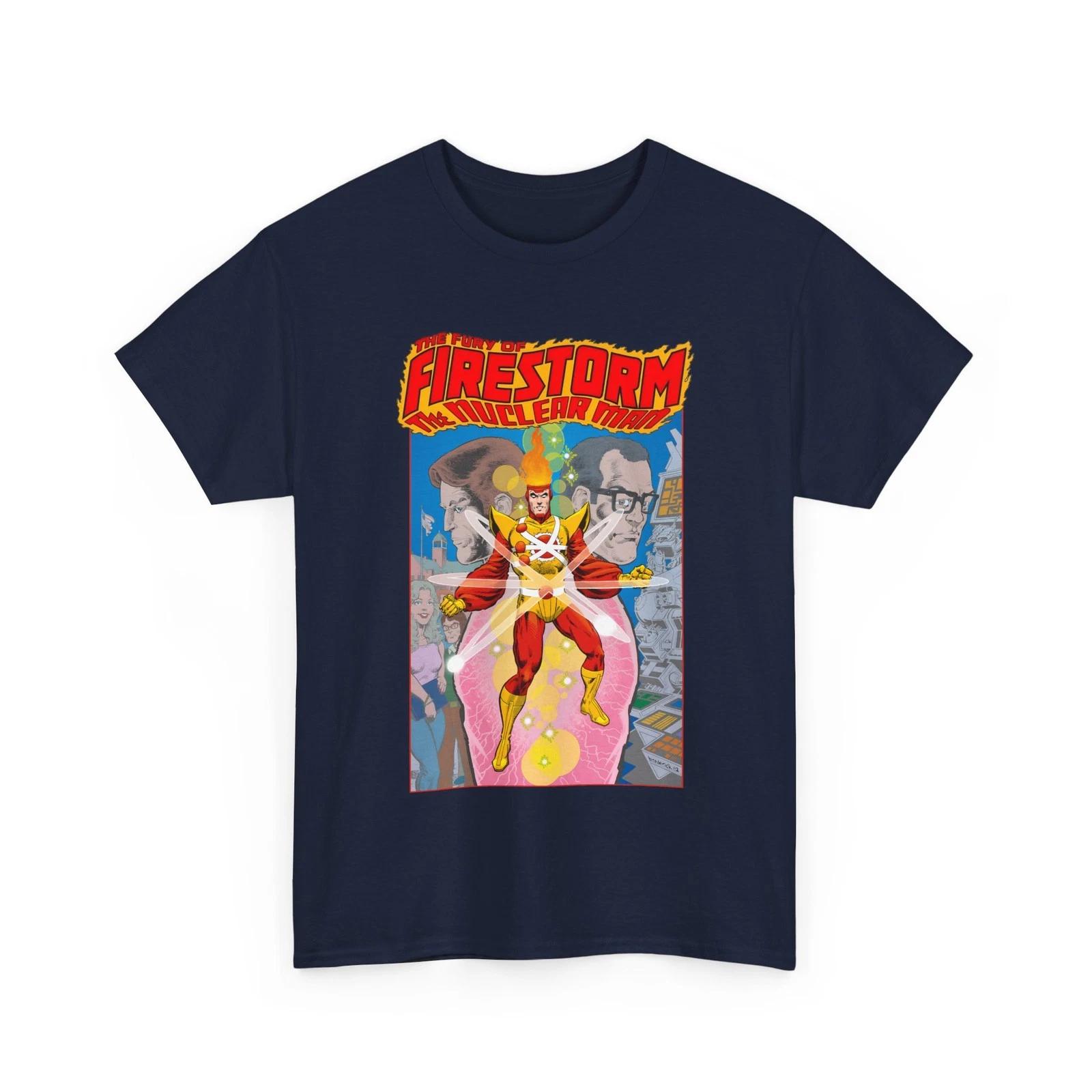 Fury of Firestorm T-Shirt Pat Broderick Art 80 Comics Retro Vintage-Style Tee XS