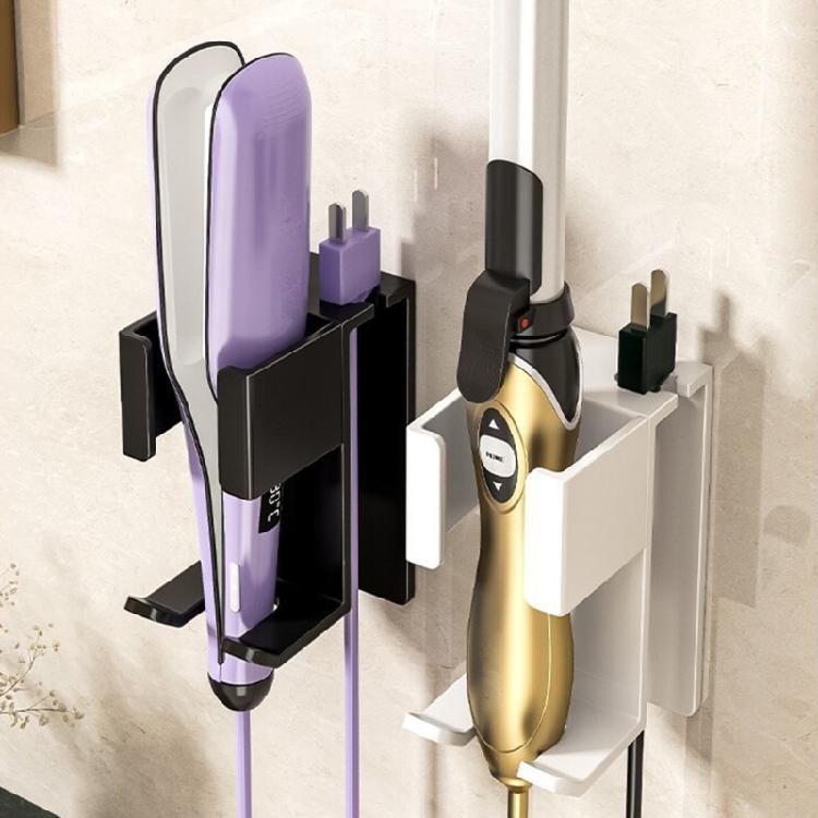 Practical Stainless Steel Styling Tool Rack Bathroom Wall Storage Shelf For Hot Curling Wands And Hair Dryers