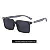 High-End Retro Square Sunglasses with UV Protection & Wood Grain Legs for Men & Women